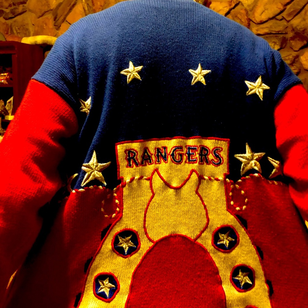 One of a kind Texas Ranger sweater!